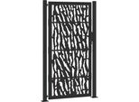 Vidaxl Cancello Da Giardino Nero 100X175 Cm In Acciaio Trace Design