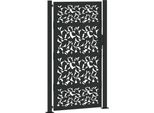 Vidaxl Cancello Da Giardino Nero 100X175 Cm Design Ad Ante In Acciaio