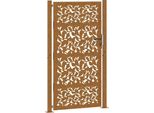 Vidaxl Cancello Da Giardino 100X175 Cm Design Ad Ante In Acciaio Resistente Alle Intemperie