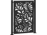 Vidaxl Cancello Da Giardino Nero 100X125 Cm In Acciaio Con Design Ondulato