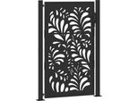 Vidaxl Cancello Da Giardino Nero 100X150 Cm In Acciaio Con Design Ondulato
