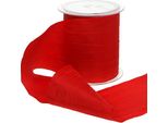 Nastro Da Tavola Rosso Crash 100 Mm X 15 M - Nastro Decorativo Per Natale, Runner Da Tavola, Nastro, Decorazione Festiva