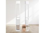 Porta E Sportello Per Cani 1927-2049 Mm - Porta Scorrevole Regolabile Con Sportello Per Gatti - Perfetta Per Gli Animali Domestici M