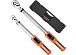 Set Di Chiavi Dinamometriche Digitali 2 Pezzi - Azionamento Da 1/2 E 3/8 Di Pollice - 72 Denti - Set Di Utensili Premium