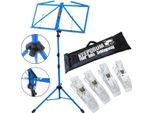 Keepdrum MUS3BL Leggio Blu Con 4 Morsetti Musicali