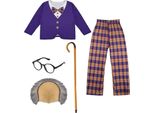 Bristol Novelty - Costume Da "Vecchietto"" - Ragazzo BN5809 (104) (Viola/Beige)"