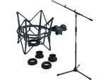 Asta Microfonica Keepdrum MS106 Con Spider Per Microfono Nero