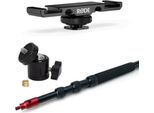 Keepdrum Tonangel Mk3500 Boompole 3,5 M Con Borsa E Doppio Adattatore Hot Shoe