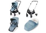 Passeggino Recaro 3 In 1 Passeggino Recaro Sadena + Navicella + Navicella Leggera | Frozen Blue