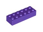 Mattoncini Lego® 2X6 2456 - 10 Pezzi Viola Scuro