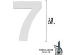 Numero "7"" Wolfpack, Argento Opaco, 10 Cm + Viti, Blister Con 1 Pezzo"