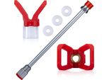 Rosfix Set Lancia A Spruzzo 50 Cm + 4 Guarnizioni + Protezione Ugello In Acciaio Inox – Filettatura 7/8”, 290 Bar | Per Spruzzatori Di Vernice Airless