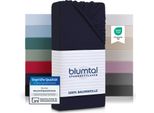 Blumtal® Basics - Lenzuolo Matrimoniale 140X200Cm In Jersey In Set Da 2 - Lenzuolo Matrimoniale 140X200Cm In Cotone - Lenzuolo Matrimoniale - Blu