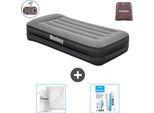 Materasso Gonfiabile Bestway - 1 Persona - 97 X 191 X 46 Cm - Grigio - Accessori Inclusi