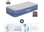 Materasso Gonfiabile Bestway - 1 Persona - 97 X 191 X 46 Cm - Grigio/Blu - Accessori Inclusi