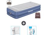 Materasso Gonfiabile Bestway - 1 Persona - 97 X 191 X 46 Cm - Grigio/Blu - Accessori Inclusi