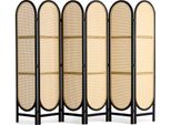 Divisorio Per Ambienti Vevor Con 6 Pannelli In Rattan Intrecciato A Mano, Divisorio Pieghevole Con Cerniere, Divisorio Portatile E Indipendente Per La Separazione Di Ambienti, Soggiorno, Camera Da Letto