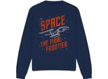 Star Trek - Felpa "Viaggio Nello Spazio"" Per Uomo/Donna Unisex TV11386 (S) (Blu Navy)"