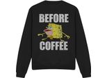 Spongebob Squarepants - Felpa "Before Coffee Meme"" Per Bambini/Ragazzi Unisex TV12841 (M) (Schwarz)"