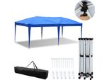 Aopunly Gazebo 3 X 6M Pop Up Pieghevole Gazebo Da Giardino Pieghevole, Protezione Uv 50+ Gazebo Tende Da Festa Per Il Campeggio / Giardino / Matrimonio / Spiaggia, Lati Ohn Blu
