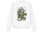 Teenage Mutant Ninja Turtles - Felpa "Shredder And Turtles"" Per Bambini/Ragazzi Unisex TV12834 (S) (Weiß)"