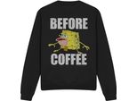 Spongebob Squarepants - Felpa "Before Coffee Meme"" Per Bambini/Donne Unisex TV12841 (L) (Schwarz)"