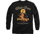 Yellowstone - Maglietta "Wild & Free"" Per Uomo/Donna Unisex TV10259 (Xl) (Nero)"