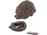 Esschert Design | Portachiavi - Riccio - Marrone - Figura Realistica - Nascondiglio Per Le Chiavi - Resistente Alle Intemperie