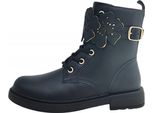 Geox Eclair, Stivali Stringati Da Bambina In Nero, Misura 37