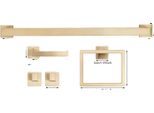 Set Di Accessori Per Il Bagno, Design Moderno In Acciaio Inox, Montaggio A Parete, Oro