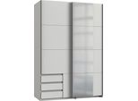 Armadio Ad Ante Scorrevoli Emden Armadio 135X64X198Cm Specchio Bianco (18802)