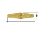 Cerniera Per Cassa Con Perno Rivettato Zincato Giallo 200X40X2,0Mm