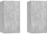 Vidaxl Mobili Tv 2 Pz. Grigio Cemento 30,5X30X60 Cm Materiale A Base Di Legno
