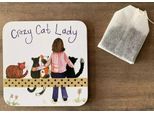 Tappetino Per Tazza C153 Crazy Cat Lady Kociara
