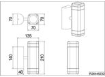 Lampada Da Parete, Alluminio, Nero Opaco, GU10, Up And Down, H 21 Cm