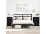 Vidaxl Comodino 2 Pezzi Look Rovere Nero 40 X 65 X 65 Cm