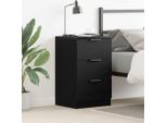 Vidaxl Comodino Look Rovere Nero 40 X 65 X 65 Cm Materiale A Base Di Legno