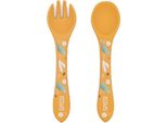 Posate In Silicone Cucchiaio + Forchetta Leone / Sassi
