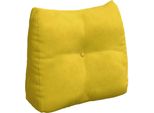 Vidaxl Cuscino Per Lo Schienale Giallo 60 X 24 X 50 Cm In Velluto
