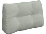 Vidaxl Cuscino Per Lo Schienale Grigio Chiaro 80 X 24 X 50 Cm In Velluto