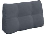 Vidaxl Cuscino Per Lo Schienale Grigio Scuro 80 X 24 X 50 Cm In Velluto