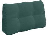 Vidaxl Cuscino Per Lo Schienale Verde Scuro 80 X 24 X 50 Cm In Velluto
