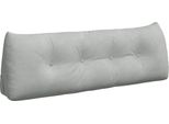 Vidaxl Cuscino Per Lo Schienale Grigio Chiaro 140 X 24 X 50 Cm In Velluto