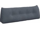 Vidaxl Cuscino Per Lo Schienale Grigio Scuro 140 X 24 X 50 Cm In Velluto