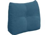 Vidaxl Cuscino Per Lo Schienale Blu 60 X 24 X 50 Cm In Velluto