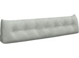 Vidaxl Cuscino Per Lo Schienale Grigio Chiaro 200 X 24 X 50 Cm In Velluto