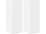Syfax™ Armadio Pensile 2 Pcs Bianco 30 X 31 X 80 Cm Legno Multistrato