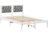 Vidaxl Struttura Letto Grigio Chiaro 120 X 200 Cm In Legno Di Pino Massiccio