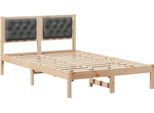 Vidaxl Struttura Letto Grigio Scuro 120 X 200 Cm In Legno Di Pino Massiccio