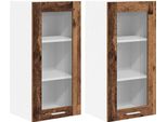 Syfax™ Armadio Pensile Con Porta 2 Pcs Legno Vecchio 40 X 31 X 80 Cm